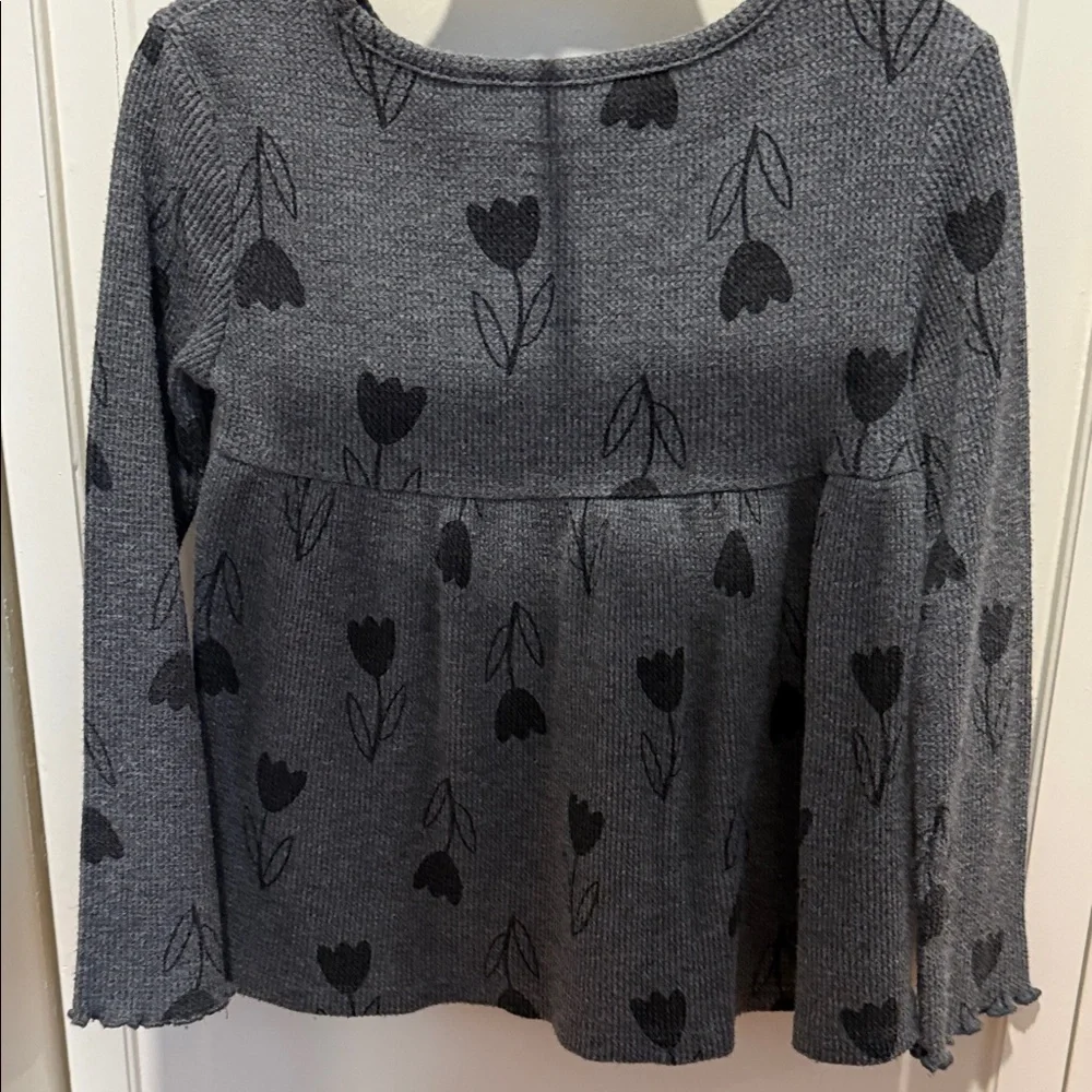 Carters Kids' Dark Gray Heart & Floral Thermal matching Set 4T